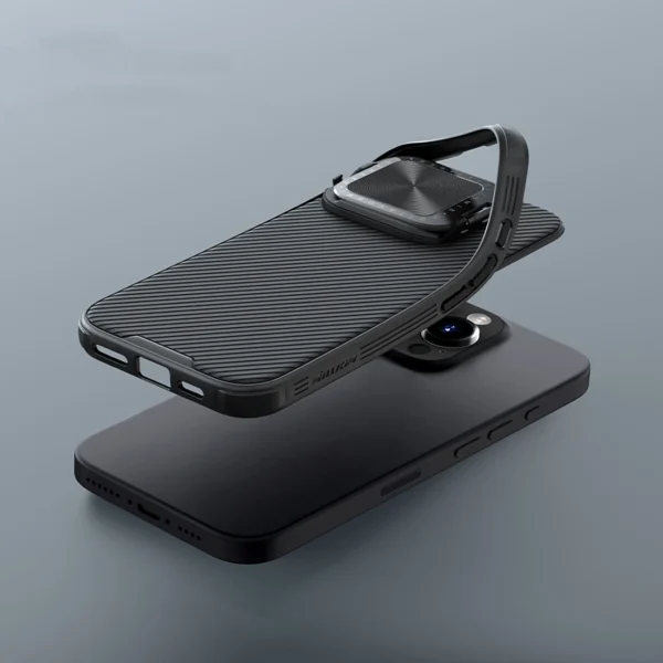 Nillkin CamShield Prop Case for iPhone 16 Pro with Camera Cover and Stand - Blackeng