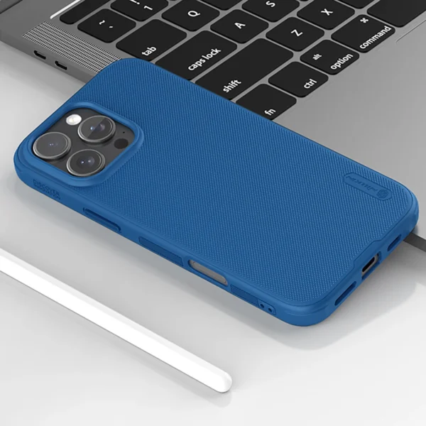 Nillkin Super Frosted Shield Pro Magnetic Case for iPhone 16 Pro - blueeng