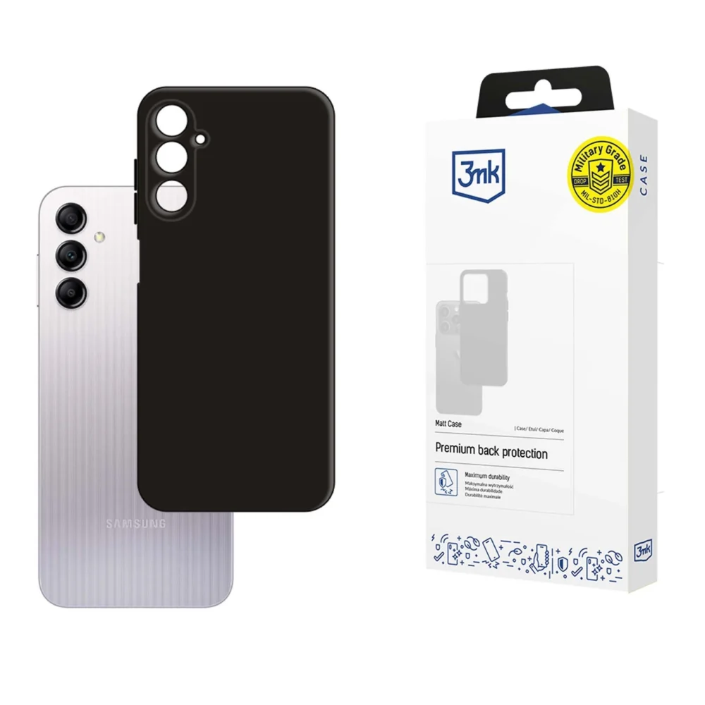 3mk Matt Case for Samsung Galaxy A14 - blackeng