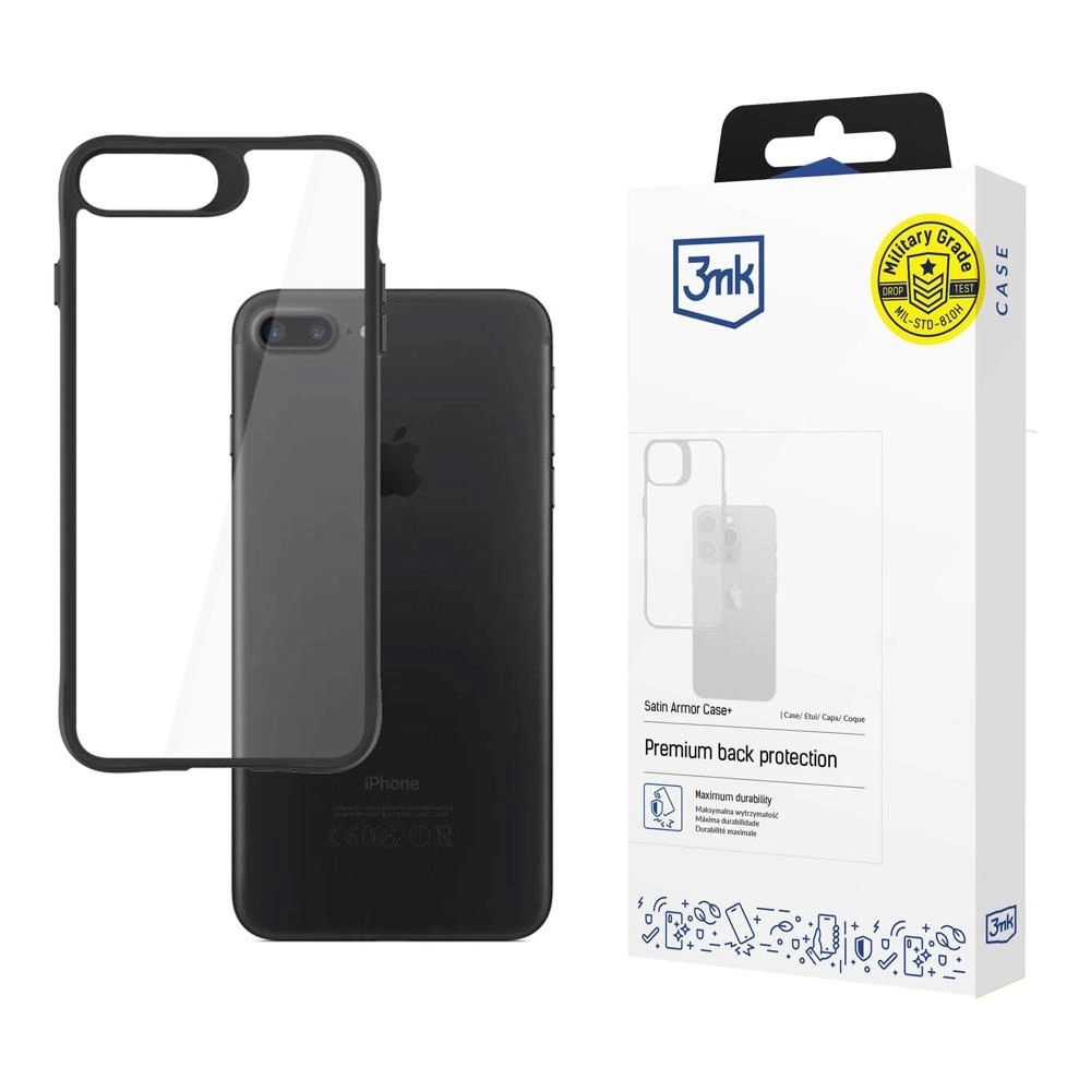 3mk Satin Armor Case+ case for iPhone 7 / 8 / SE 2020 / SE 2022 - transparenteng