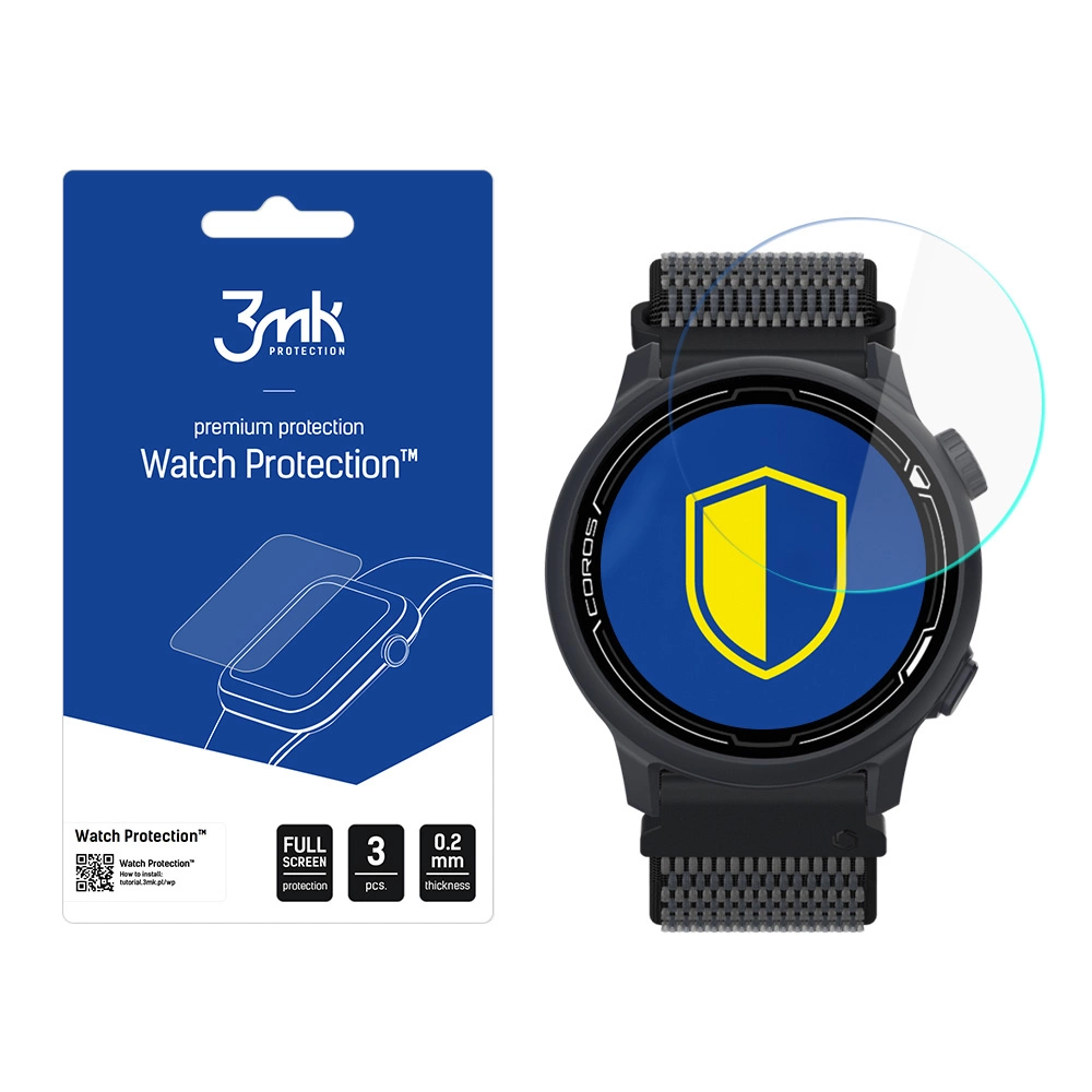 3mk Watch Protection™ v. FlexibleGlass hybrid glass on Coros Pace 2eng