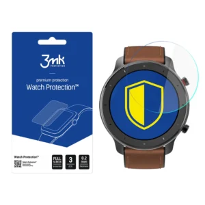 3mk Watch Protection™ v. FlexibleGlass hybrid glass on Xiaomi Amazfit GTR 47 mmeng
