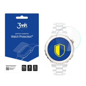 3mk Watch Protection™ v. FlexibleGlass hybrid glass on Huawei Watch GT 3 Pro Elegant 43 mmeng