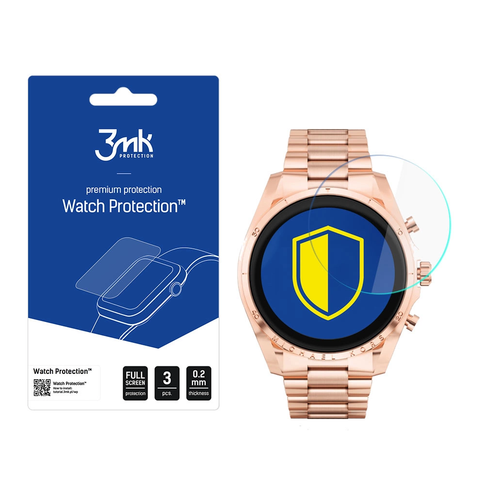 3mk Watch Protection™ v. FlexibleGlass Hybrid Glass on Michael Kors Gen 6 Bradshaweng