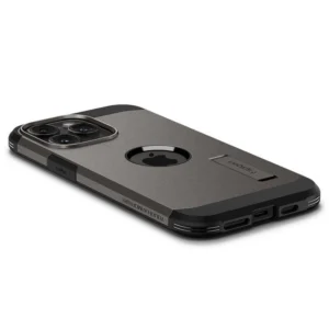 Spigen Tough Armor MagSafe case with stand for iPhone 15 Pro Max - browneng