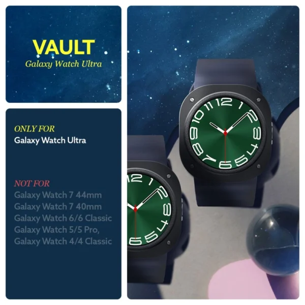 Caseology Vault Case for Samsung Galaxy Watch Ultra (47mm) - Matte Blackeng