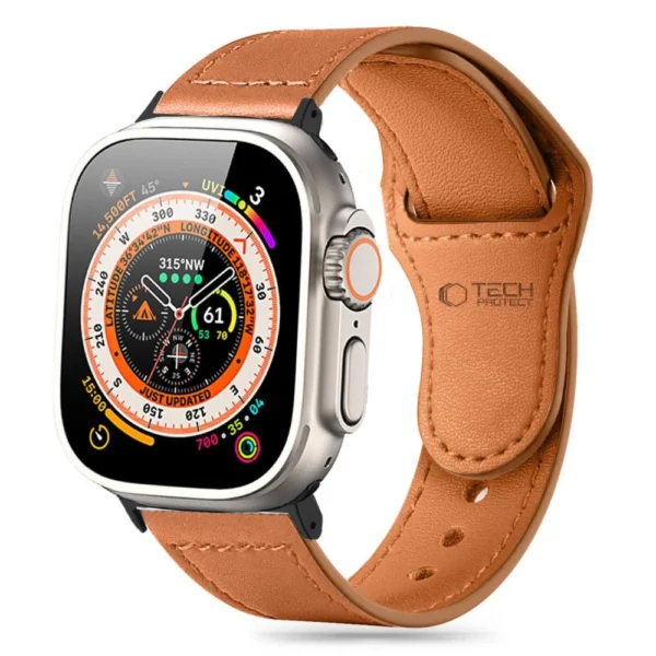Tech-Protect Naturalfit Strap for Apple Watch 4 / 5 / 6 / 7 / 8 / 9 / SE (38 / 40 / 41 mm) - Browneng