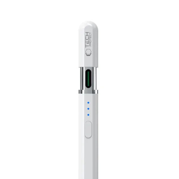 Tech-Protect Digital Magnetic Stylus Pen 3 Magnetic for iPad Tablet - Whiteeng