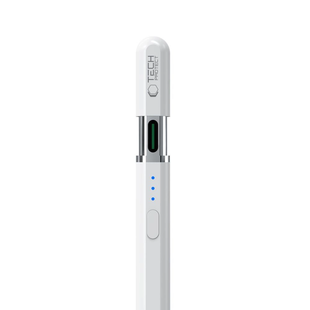 Tech-Protect Digital Magnetic Stylus Pen 3 Magnetic for iPad Tablet - Whiteeng