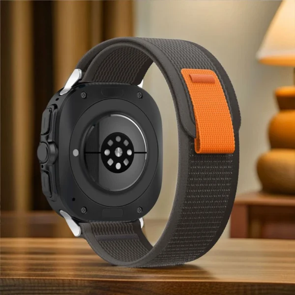 Tech-Protect Nylon Strap for Samsung Galaxy Watch Ultra (47mm) - Black/Orangeeng