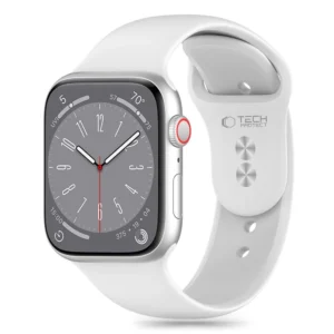 Tech-Protect Silicone Strap for Apple Watch 4 / 5 / 6 / 7 / 8 / 9 / SE / Ultra 1 / 2 (42 / 44 / 45 / 49 mm) - Whiteeng