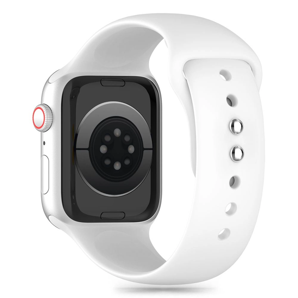 Tech-Protect Silicone Strap for Apple Watch 4 / 5 / 6 / 7 / 8 / 9 / SE / Ultra 1 / 2 (42 / 44 / 45 / 49 mm) - Whiteeng