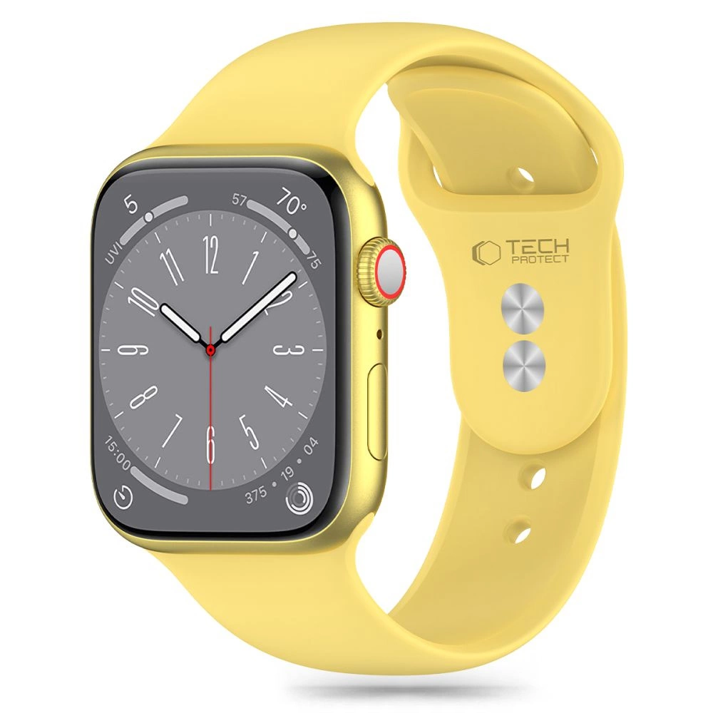 Tech-Protect Silicone Strap for Apple Watch 4 / 5 / 6 / 7 / 8 / 9 / SE / Ultra 1 / 2 (42 / 44 / 45 / 49 mm) - Yelloweng
