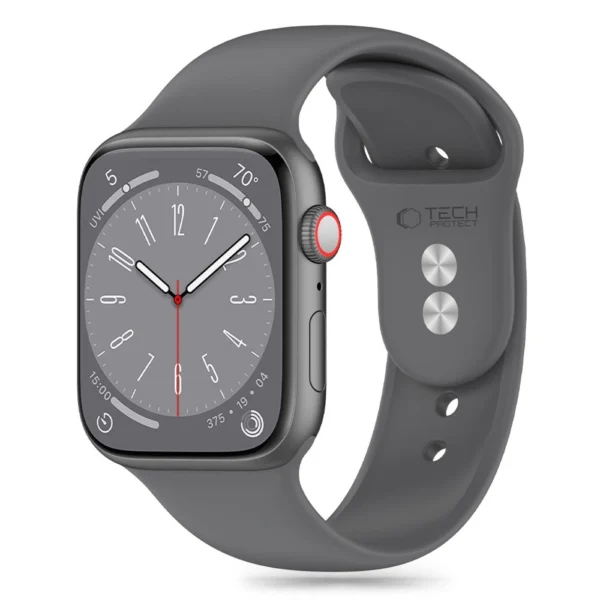 Tech-Protect Silicone Strap for Apple Watch 4 / 5 / 6 / 7 / 8 / 9 / SE / Ultra 1 / 2 (42 / 44 / 45 / 49 mm) - Grayeng