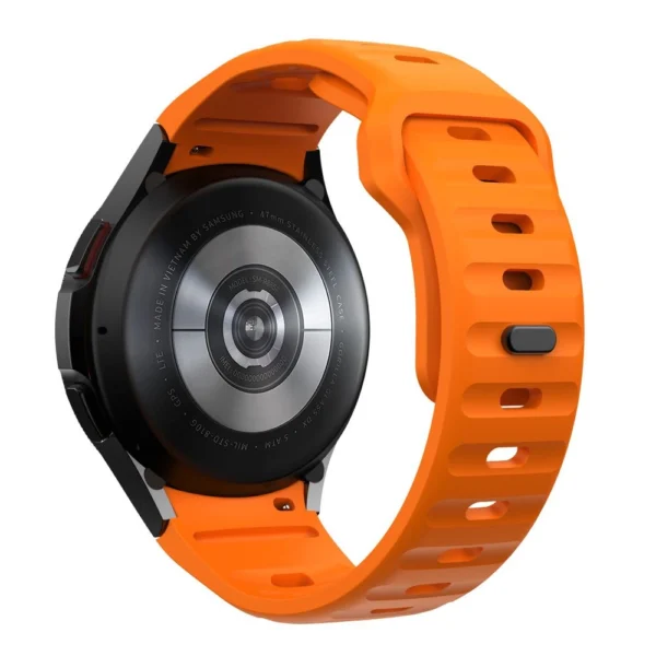 Tech-Protect Silicone Line Strap for Samsung Galaxy Watch 4 / 5 / 5 Pro / 6 / 7 / FE - Orangeeng