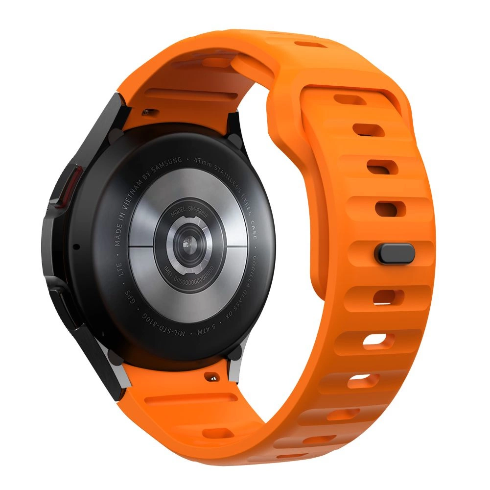 Tech-Protect Silicone Line Strap for Samsung Galaxy Watch 4 / 5 / 5 Pro / 6 / 7 / FE - Orangeeng