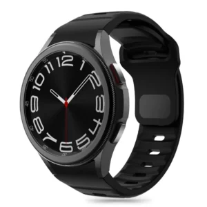 Tech-Protect Silicone Line Strap for Samsung Galaxy Watch 4 / 5 / 5 Pro / 6 / 7 / FE - Blackeng