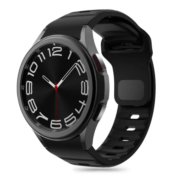 Tech-Protect Silicone Line Strap for Samsung Galaxy Watch 4 / 5 / 5 Pro / 6 / 7 / FE - Blackeng