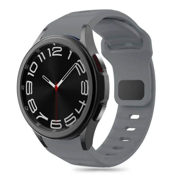 Tech-Protect Silicone Line Strap for Samsung Galaxy Watch 4 / 5 / 5 Pro / 6 / 7 / FE - Grayeng