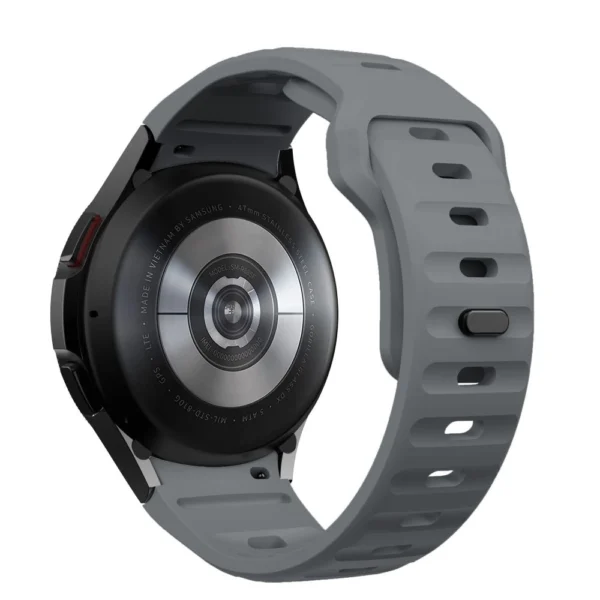 Tech-Protect Silicone Line Strap for Samsung Galaxy Watch 4 / 5 / 5 Pro / 6 / 7 / FE - Grayeng