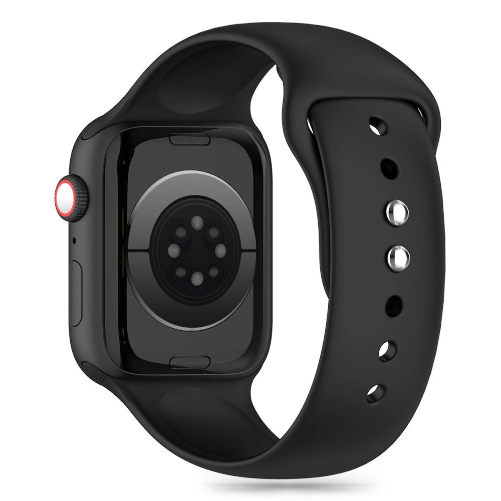 Tech-Protect Silicone Strap for Apple Watch 4 / 5 / 6 / 7 / 8 / 9 / SE / Ultra 1 / 2 (42 / 44 / 45 / 49 mm) - Blackeng