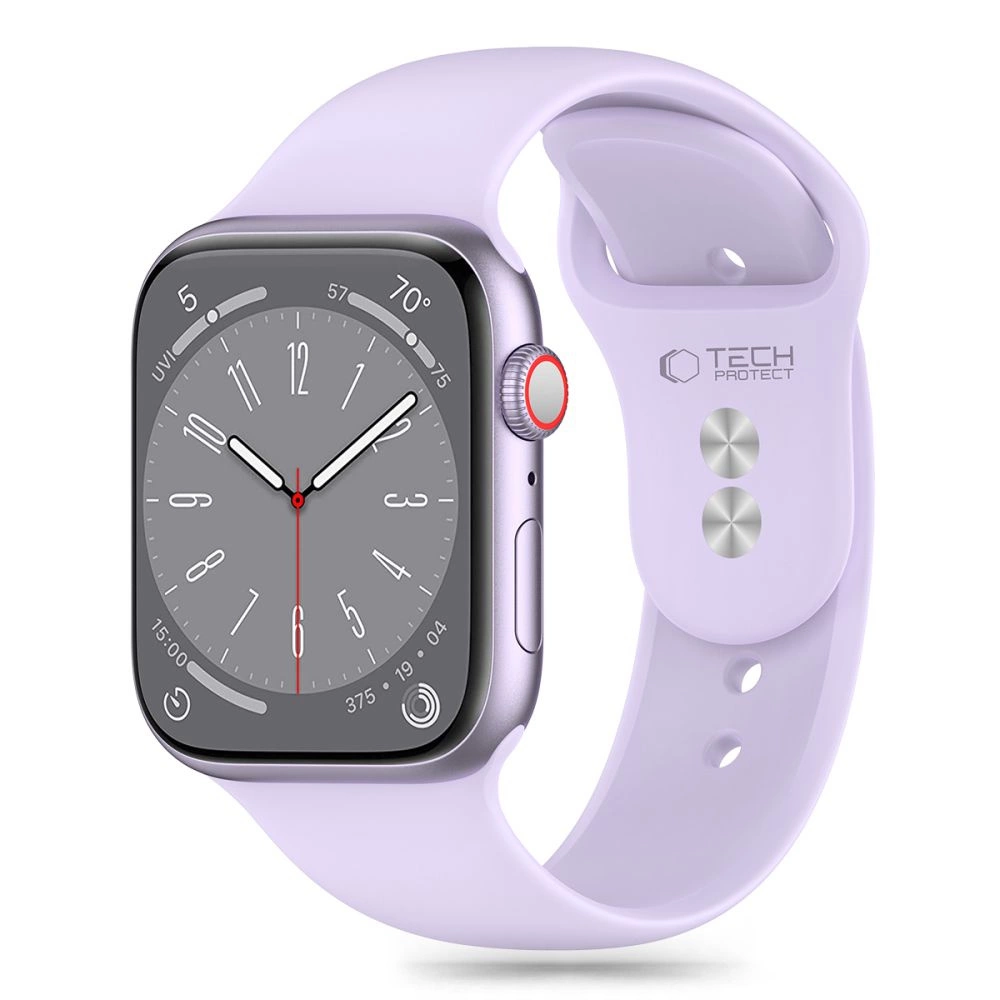 Tech-Protect Silicone Strap for Apple Watch 4 / 5 / 6 / 7 / 8 / 9 / SE / Ultra 1 / 2 (42 / 44 / 45 / 49 mm) - Purpleeng