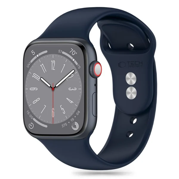 Tech-Protect Silicone Strap for Apple Watch 4 / 5 / 6 / 7 / 8 / 9 / SE / Ultra 1 / 2 (42 / 44 / 45 / 49 mm) - Blueeng