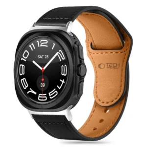 Tech-Protect Leatherfit Strap for Samsung Galaxy Watch Ultra (47mm) - Blackeng