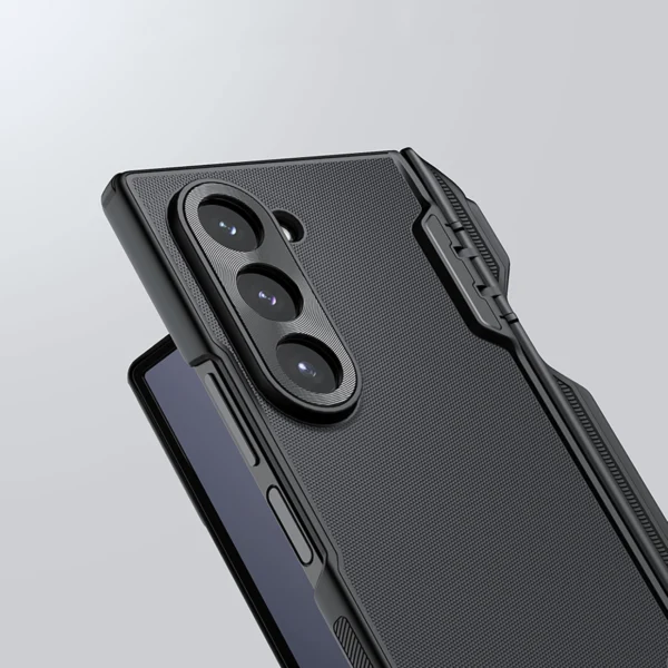 Nillkin Super Frosted Shield Fold Magnetic Case for Samsung Galaxy Z Fold 6 5G with stylus holder and magnetic module - blackeng