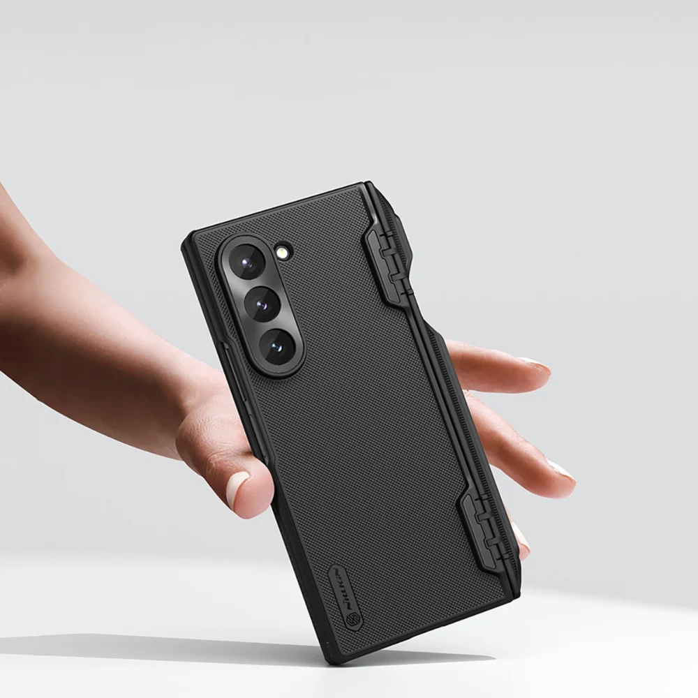 Nillkin Super Frosted Shield Fold Magnetic Case for Samsung Galaxy Z Fold 6 5G with stylus holder and magnetic module - blackeng