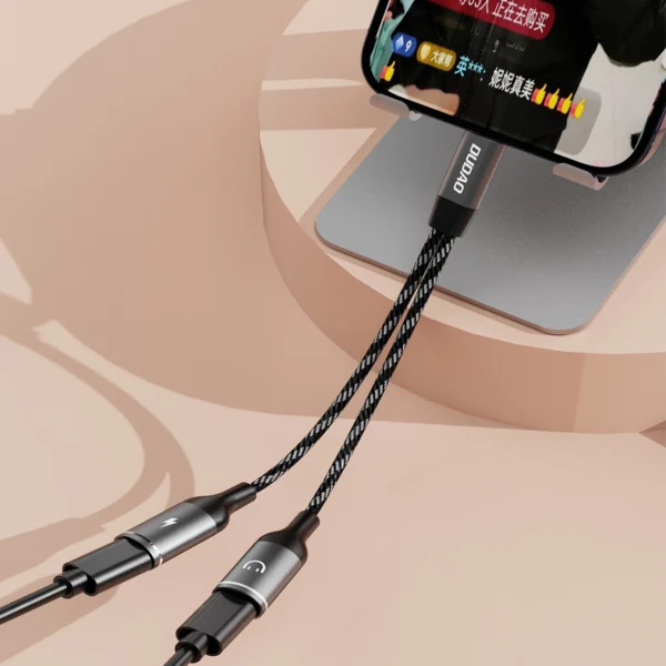 Dudao L13C+ 2in1 USB-C Adapter - Grayeng