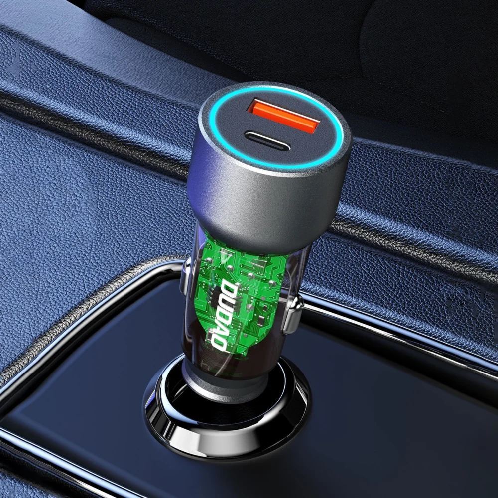 Dudao R4T 30W USB-A / USB-C Car Charger - Grayeng