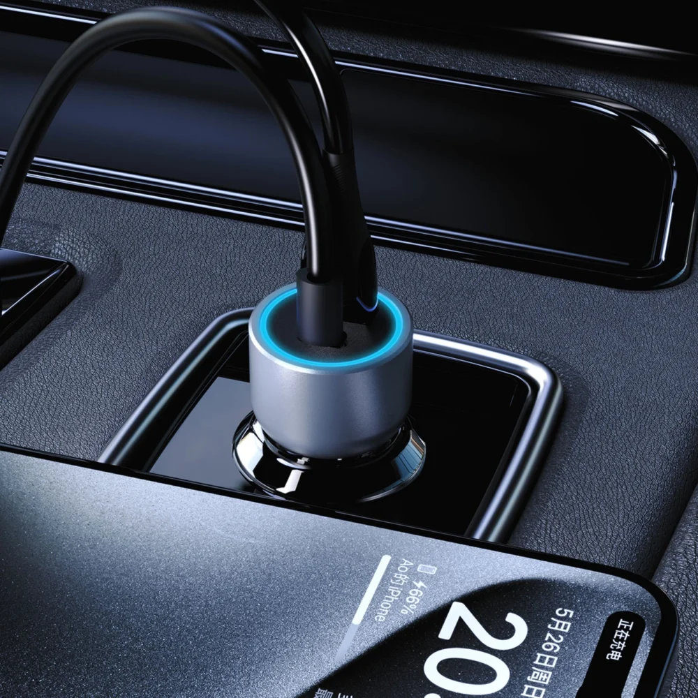 Dudao R4T 30W USB-A / USB-C Car Charger - Grayeng