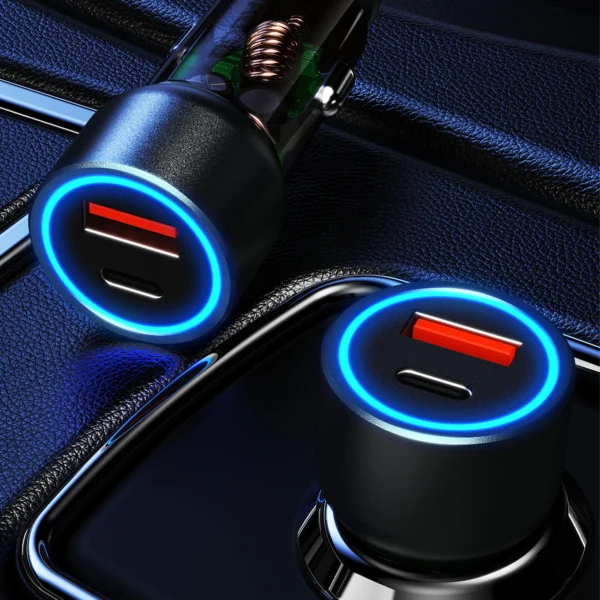 Dudao R4T 30W USB-A / USB-C Car Charger - Grayeng