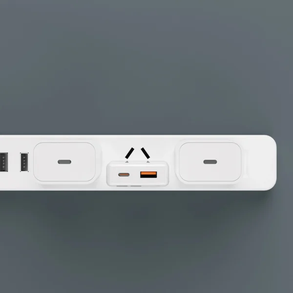 GaN Dudao A30EUT 30W USB-A / USB-C Wall Charger + USB-C - USB-C Cable - Whiteeng