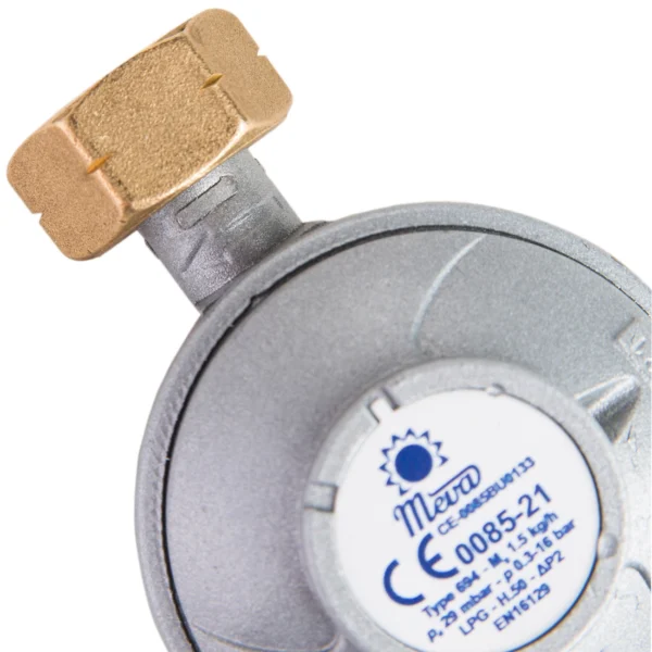 Gas pressure reducer for LPG gas cylinder 37mbar 1.5kg/h Type 694eng