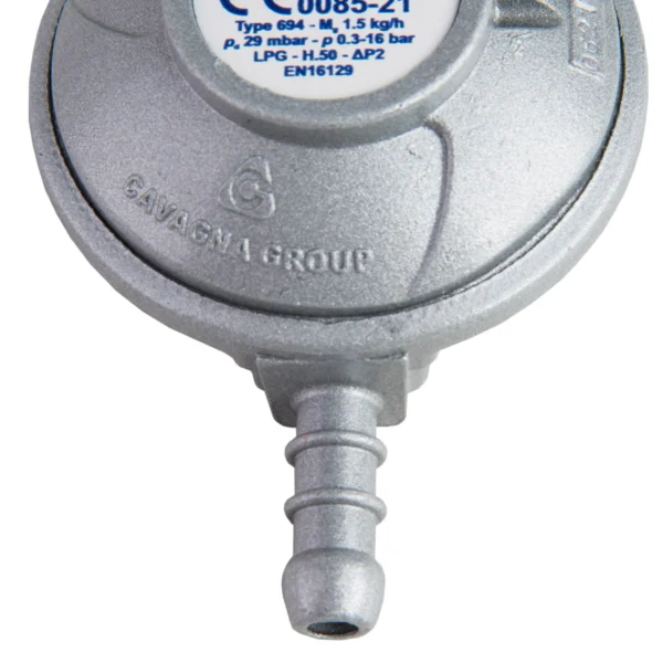 Gas pressure reducer for LPG gas cylinder 37mbar 1.5kg/h Type 694eng