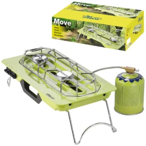 MOVE camping stove 2 burners for gas cartridges + adjustable burner 4.6kWeng