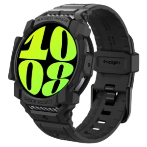 Spigen Rugged Armor Pro Case with Strap for Samsung Galaxy Watch 7 (40mm) - Blackeng