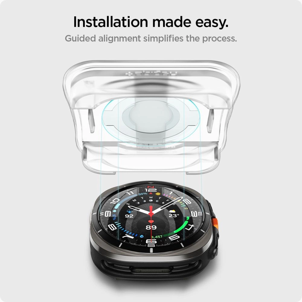 Spigen Glas.TR EZ Fit Tempered Glass for Samsung Galaxy Watch Ultra (47mm) - Clear (2-pack)eng