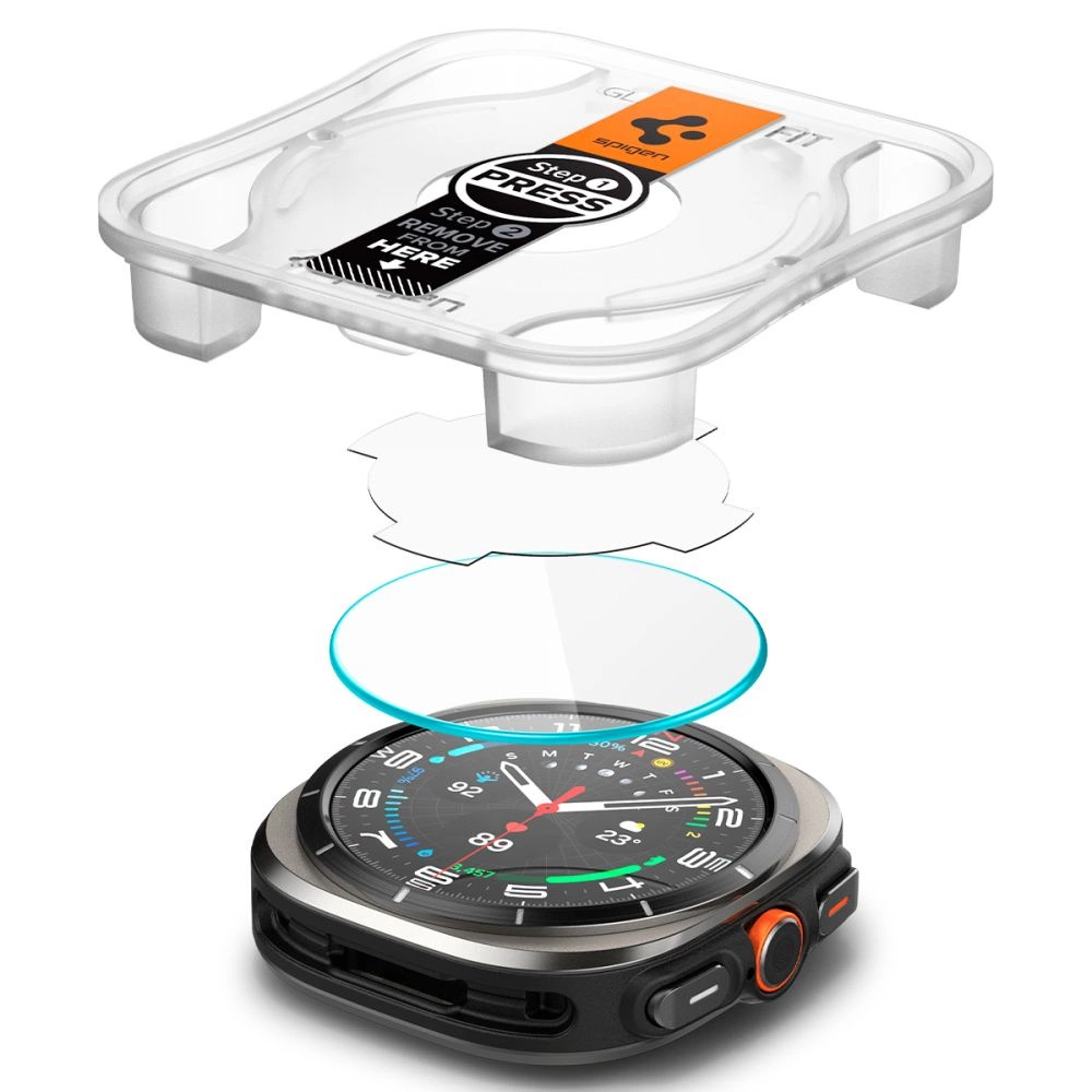 Spigen Glas.TR EZ Fit Tempered Glass for Samsung Galaxy Watch Ultra (47mm) - Clear (2-pack)eng