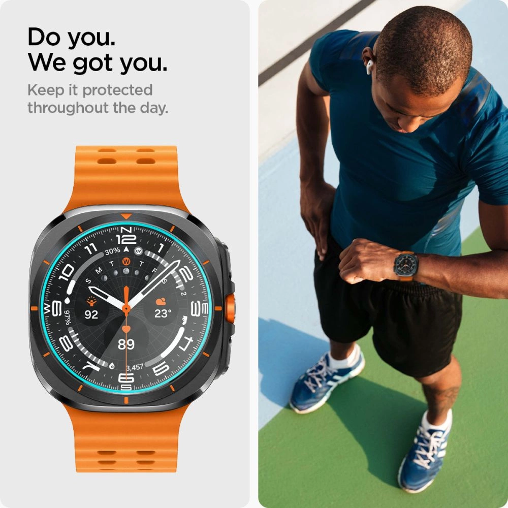 Spigen Glas.TR EZ Fit Tempered Glass for Samsung Galaxy Watch Ultra (47mm) - Clear (2-pack)eng