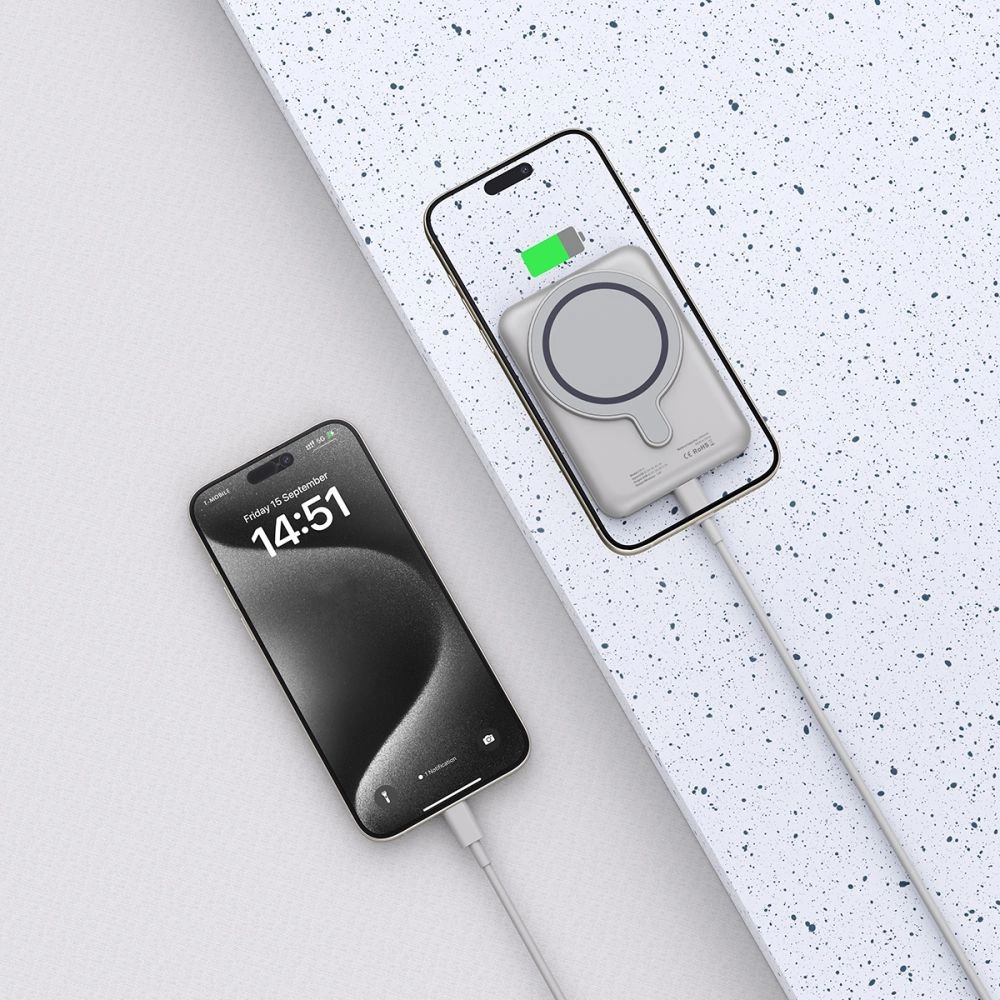 Tech-Protect PB10 LifeMag MagSafe 5000 mAh powerbank - titaniumeng