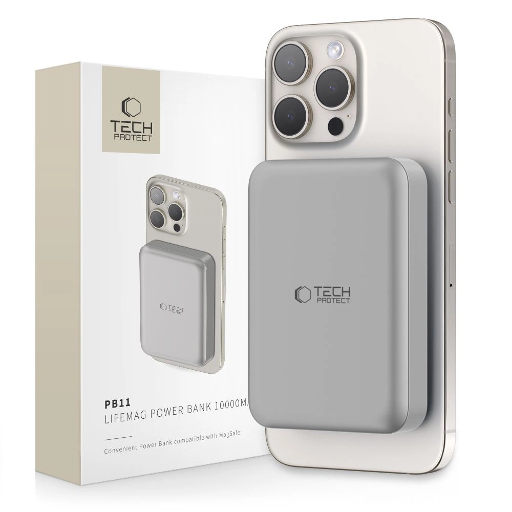 Powerbank Tech-Protect PB11 LifeMag MagSafe 10000 mAh - titaniumeng