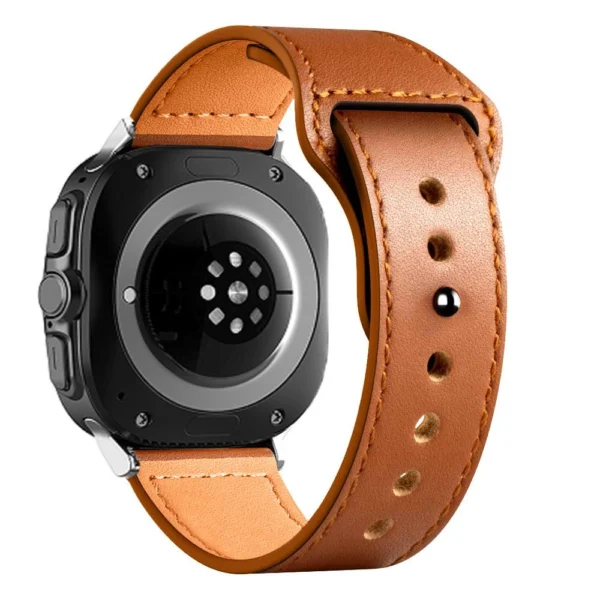 Tech-Protect LeatherFit Strap for Samsung Galaxy Watch Ultra (47mm) - Browneng