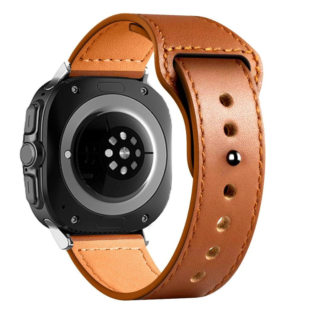 Tech-Protect LeatherFit Strap for Samsung Galaxy Watch Ultra (47mm) - Browneng