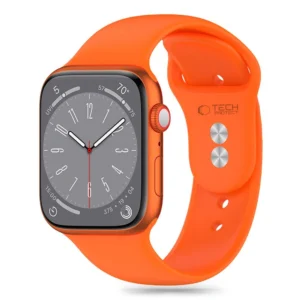 Tech-Protect Silicone Strap for Apple Watch 4 / 5 / 6 / 7 / 8 / 9 / SE / ULTRA 1 / 2 (42 / 44 / 45 / 49 mm) - Orangeeng