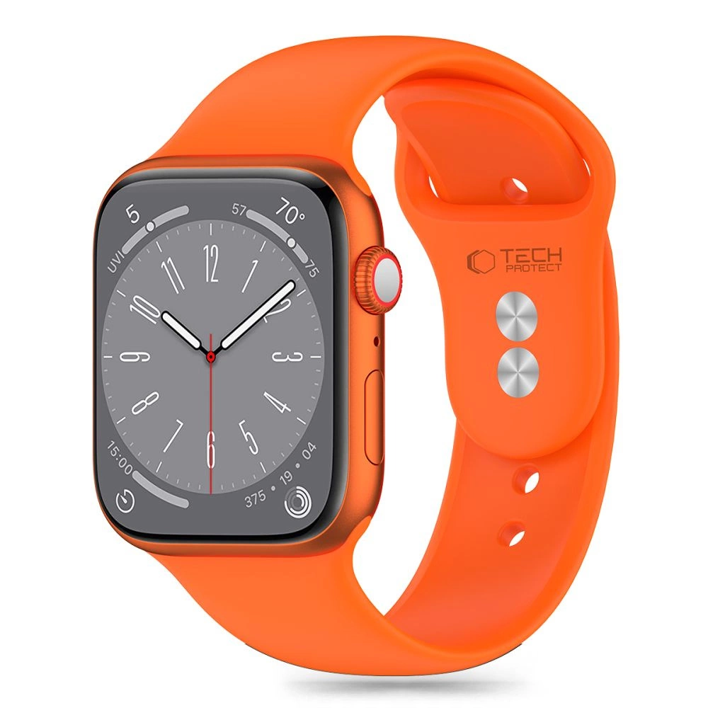 Tech-Protect Silicone Strap for Apple Watch 4 / 5 / 6 / 7 / 8 / 9 / SE (38 / 40 / 41 mm) - Orangeeng