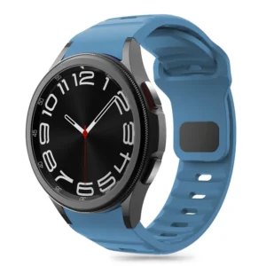 Tech-Protect Silicone Line Strap for Samsung Galaxy Watch 4 / 5 / 5 Pro / 6 / 7 / FE - Blueeng