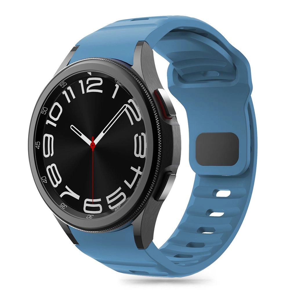 Tech-Protect Silicone Line Strap for Samsung Galaxy Watch 4 / 5 / 5 Pro / 6 / 7 / FE - Blueeng
